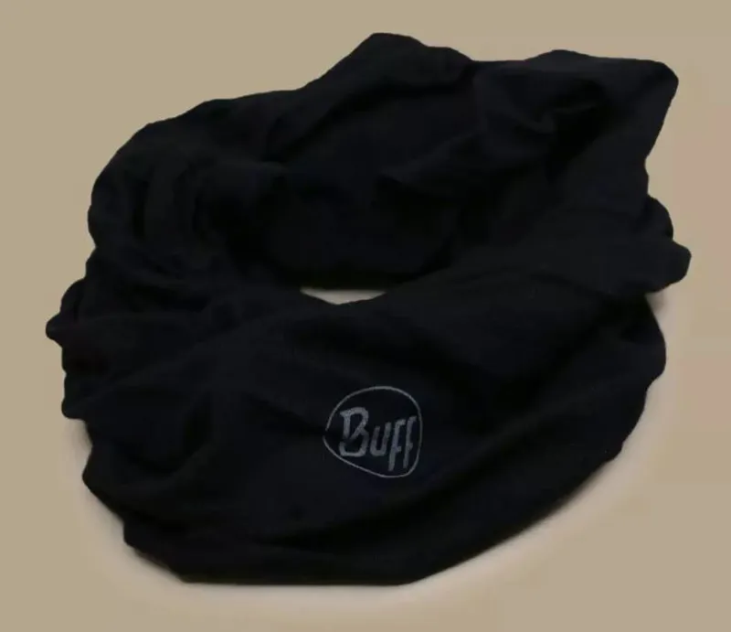 Buff Merino Mid Weight Neckwarmer - Solid Black-1
